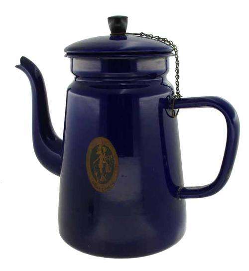 Lovely Vintage French Enamel Coffee Pot  made by Grandmere