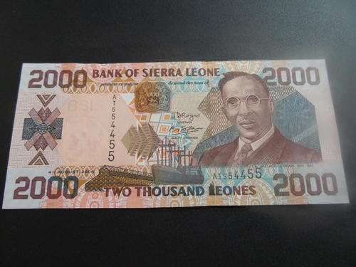 SIERRA LEONE 2000 LEONES 2006  UNC p26 *** FANCY SERIAL - SUPER RADAR *** nr..554455