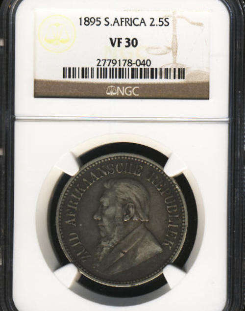 1895 2.5S  Half Crown  NGC Graded
