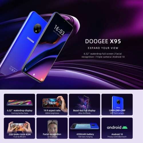 DooGee X95 2Gb RAM 16GB ROM
