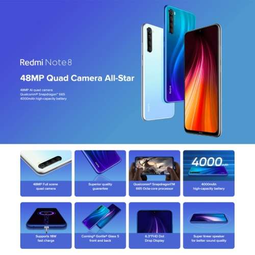 Xiaomi Redmi Note 8, 48MP Camera,