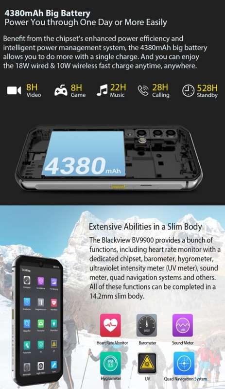Blackview BV9900 Pro, 48MP Camera, 8GB+128GB, FLIR Thermal Imager