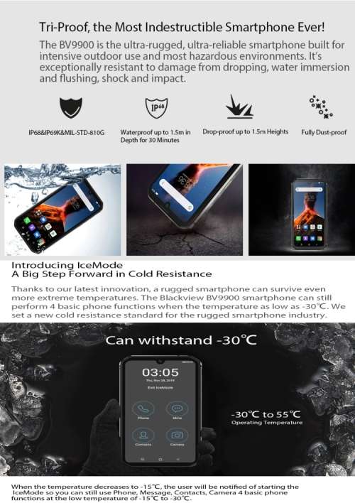Blackview BV9900 Pro, 48MP Camera, 8GB+128GB, FLIR Thermal Imager