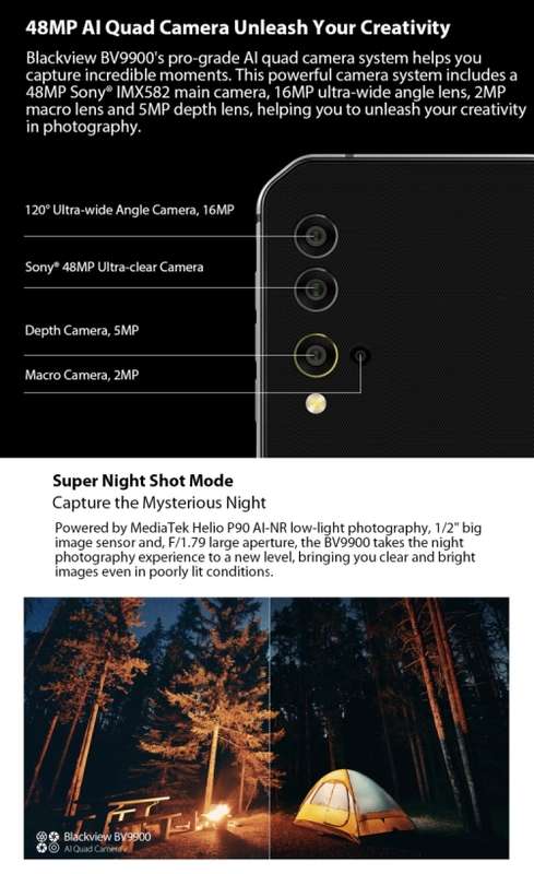 Blackview BV9900 Pro, 48MP Camera, 8GB+128GB, FLIR Thermal Imager