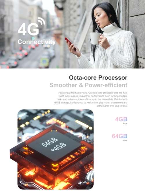 Blackview A80s 4Gb RAM 64Gb Internal storage