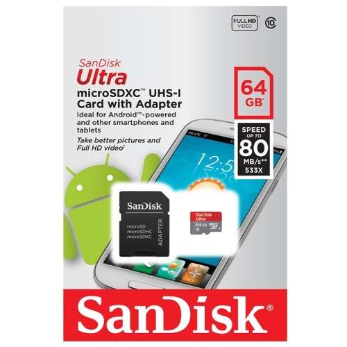 SanDisk Ultra 64GB Class 10