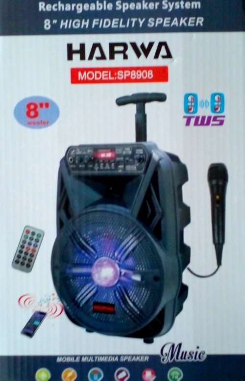 BLUETOOTH TROLLEY SPEAKER WITH MICROPHONE AND REMOTE