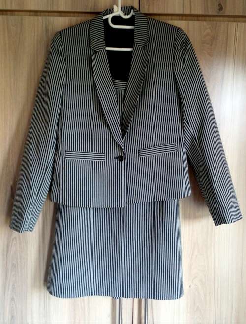 Ladies striped two piece suite