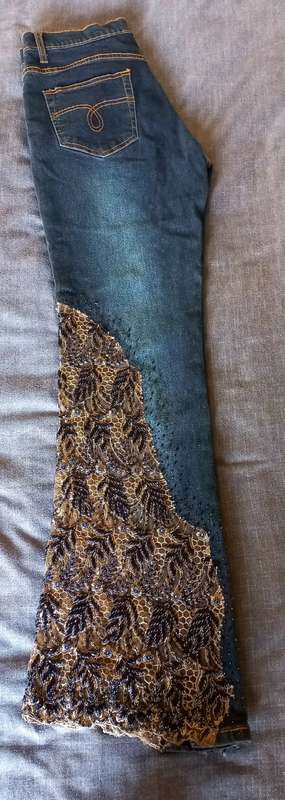 Ladies sequence jeans