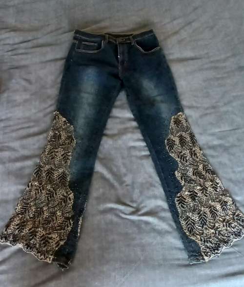 Ladies sequence jeans