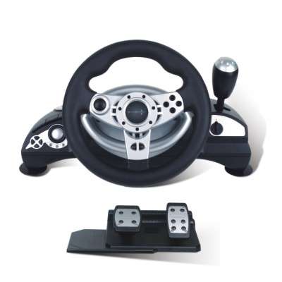 PS3 PC PS2 3 in 1 Steering Wheel , gear & pedals