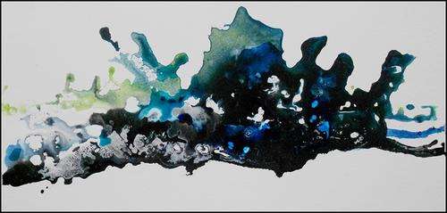 SA Artist Bridgette Allan Original  painting on woodpanel ABSTRACT