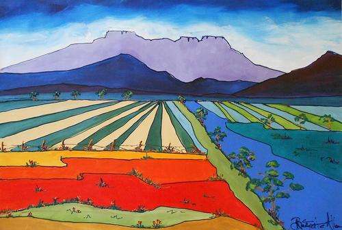 SA Artist Bridgette Allan Original  painting on canvas ** LARGE **