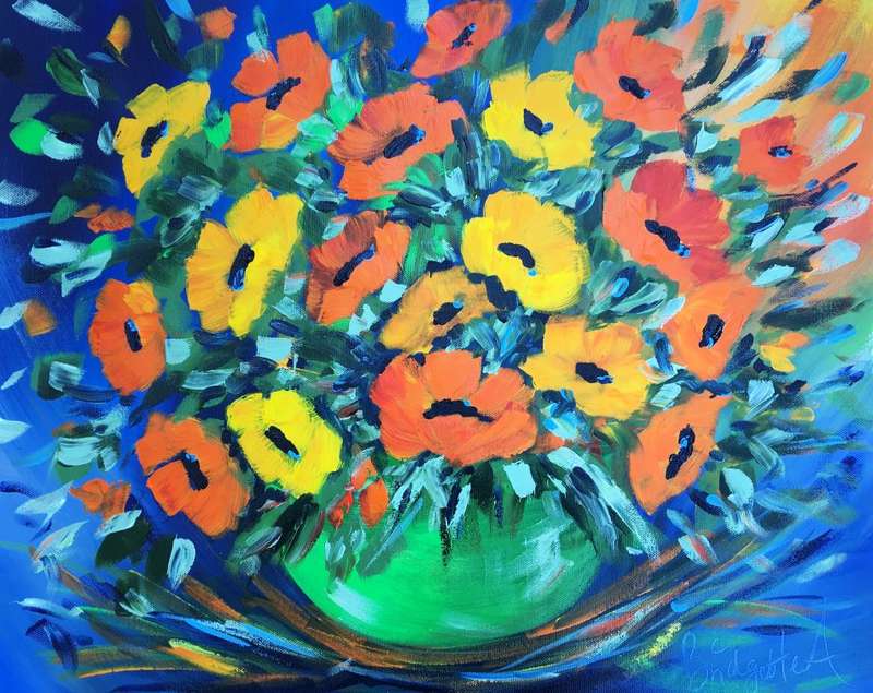 SA artist Bridgette Allan - acrylic on canvas