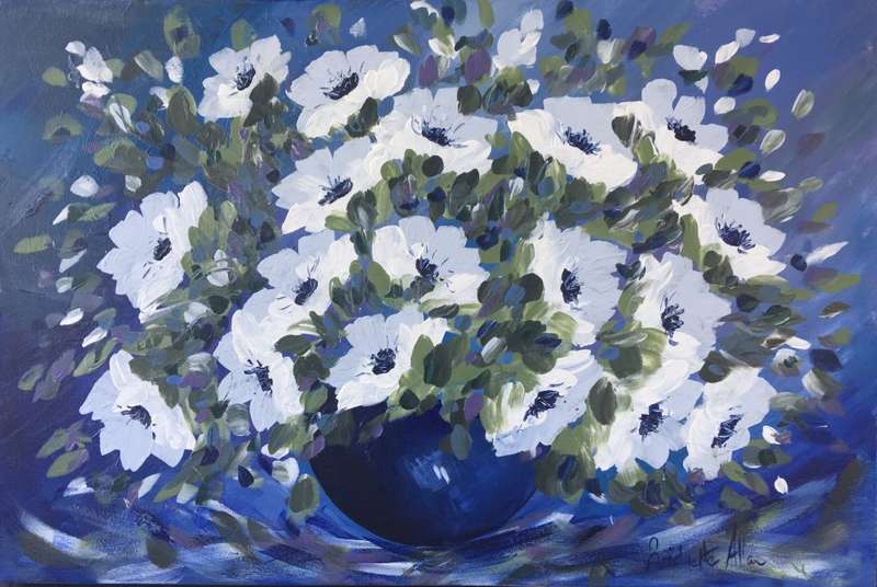 SA artist Bridgette Allan - LARGE ORIGINAL ARTWORK on DEEP EDGE CANVAS