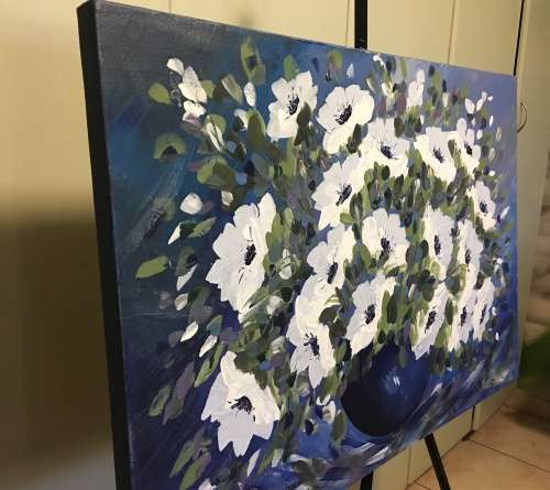 SA artist Bridgette Allan - LARGE ORIGINAL ARTWORK on DEEP EDGE CANVAS