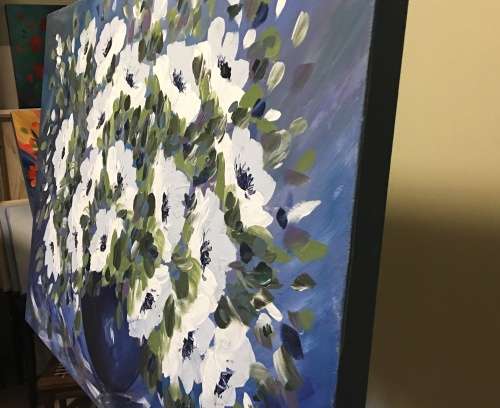 SA artist Bridgette Allan - LARGE ORIGINAL ARTWORK on DEEP EDGE CANVAS