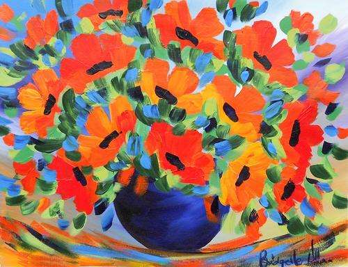 SA Artist Bridgette Allan Beautiful flower study