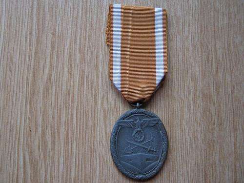 NAZI GERMANY WEST WALL MEDAL