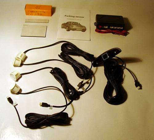 Car reverse distance sense system / parking sensor / reverse radar -  White