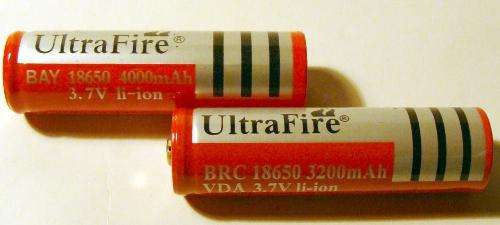 18650 Battery 4000mah - Suitable for most rechargeable torches listed here