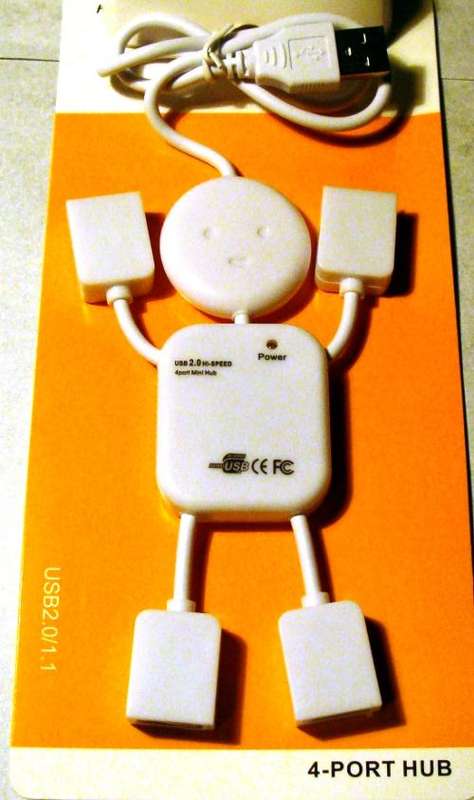4 Port USB 2.0 Hub : Stick Man