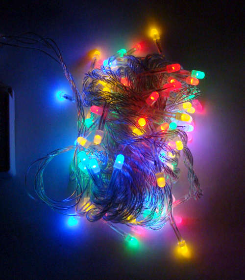 LED Fairy Christmas Lights 10m / 10 meter : Contains 100 __ MULTICOLOR __ LED  Lights