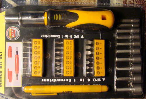 33 Pieces ::: Ratchet screwdriver bit set