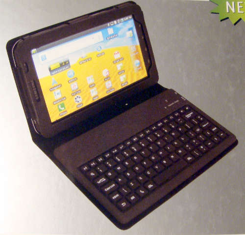 Bluetooth Keyboard Cover For Samsung Galaxy Tab 7 inch: Black - LOCAL STOCK