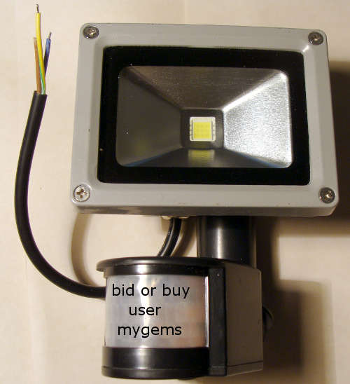 10W LED Floodlight attached Motion AND day/night sensors