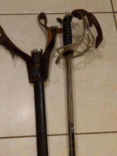 SAP Officers Dress Sword - WKC - with scabbard, frog and portapee. Good condition.