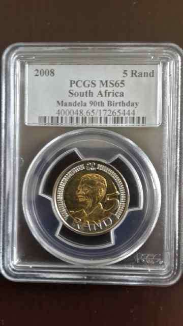 *** Beautiful and rare MS65 Graded 2008 Mandela Coin*** Collectors must have!!!!