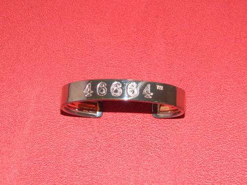 UNIQUELY NUMBERED 46664 NELSON MANDELA BRACELET IN SOLID STERLING SILVER