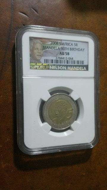 2008 Mandela Birthday 90th Coin AU 58
