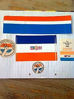 OLD R.S.A FLAG STICKERS MEMORABILIA