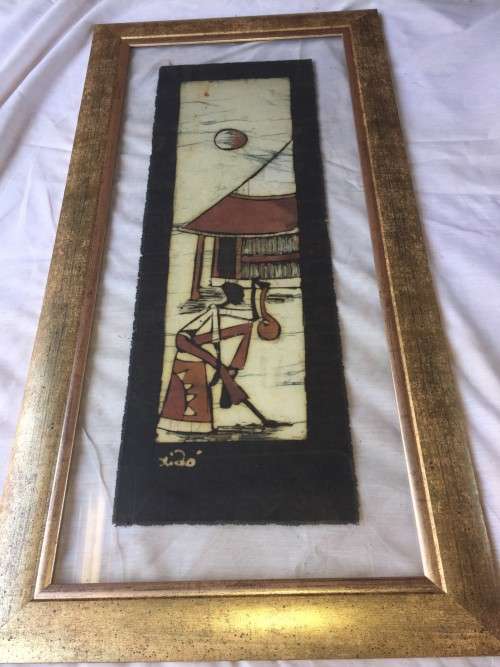 Set of Four Framed Masai Batiks