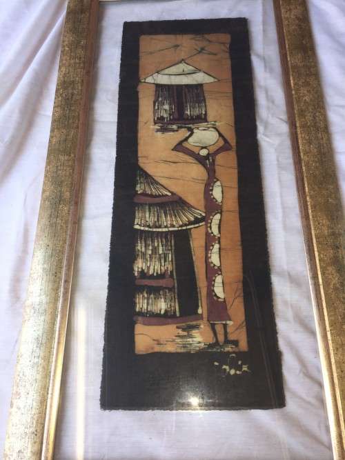 Set of Four Framed Masai Batiks