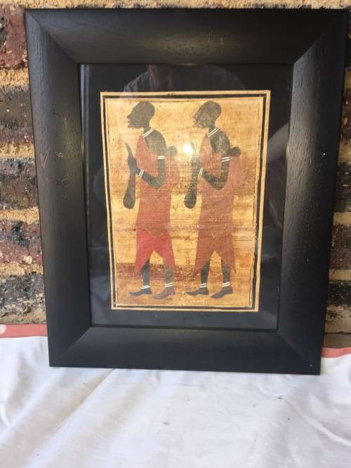 Set of Four Framed Masai Mixed Media