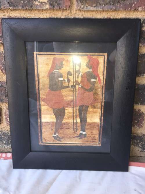 Set of Four Framed Masai Mixed Media