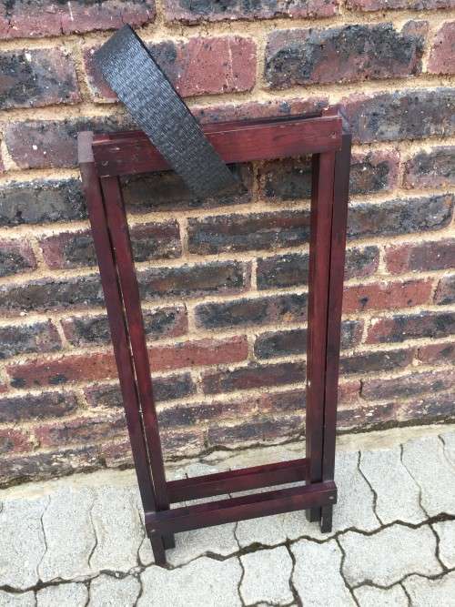 Collapsible wooden butler's tray