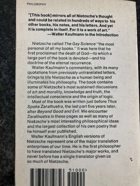 The Gay Science by Friedrich Nietzsche