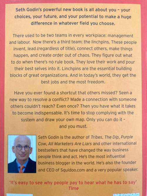 Linchpin, Are you Indispensable? by Seth Godin