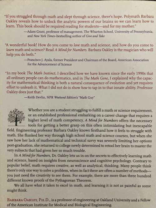 A Mind for Numbers, How to Excel at Math and Science by Barbara Oakley