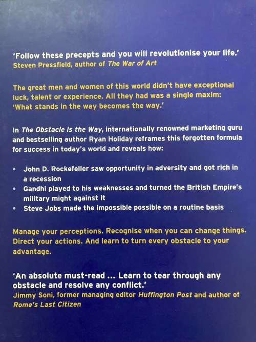 The Obstacle is The Way by Ryan Holiday