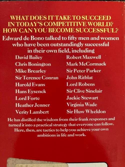 Tactics, The Art and Science of Success by Edward de Bono