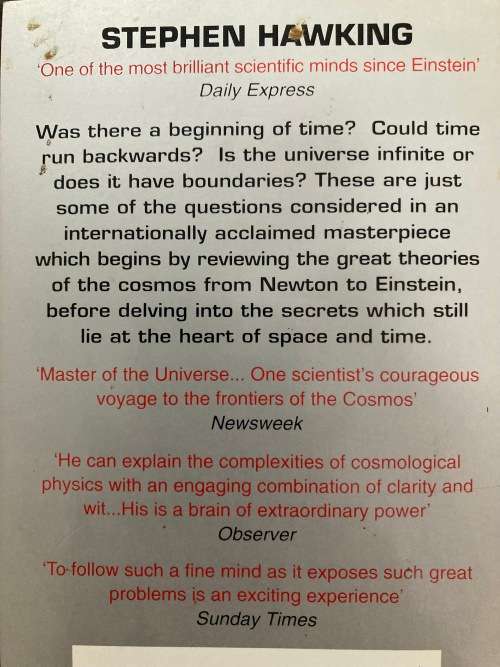 a Brief History of Time by Stephen Hawking