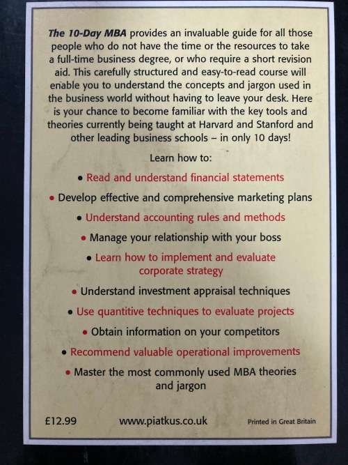 The 10-Day MBA by Steven Silbiger