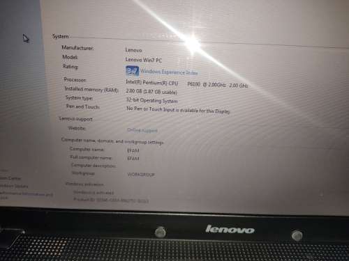 Lenovo Laptop G560 Intel Pentium CPU 15.6-inch screen