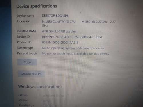 HP Pavilion dv6 Entertainment Notebook PC 4GB Ram 464Hard drive with Windows 10 Pro