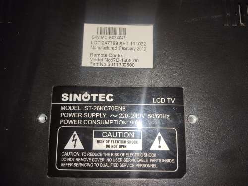 Sinotec 26`  HDR LCD TV and Monitor (ST-26KC70ENB)